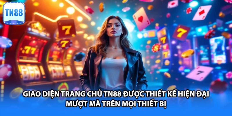 Giao diện trang chủ TN88 được thiết kế hiện đại, mượt mà trên mọi thiết bị