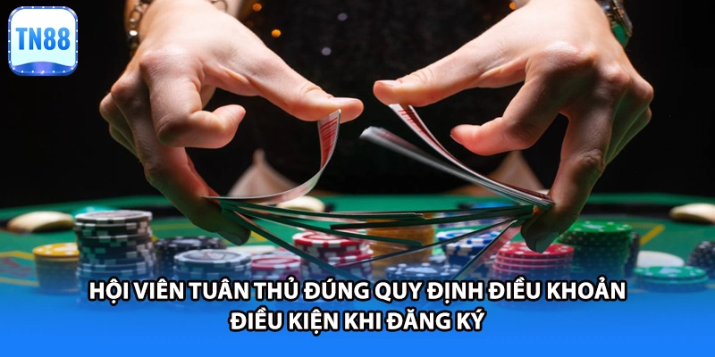 Hội viên tuân thủ đúng quy định điều khoản điều kiện khi đăng ký